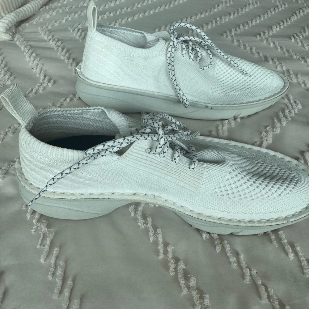 White Knit Sneakers